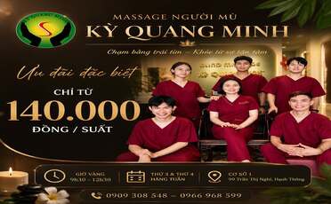 Ưu Đãi Giờ Vàng Massage Người Mù Kỳ Quang Minh Chỉ Từ 140.000đ/Suất