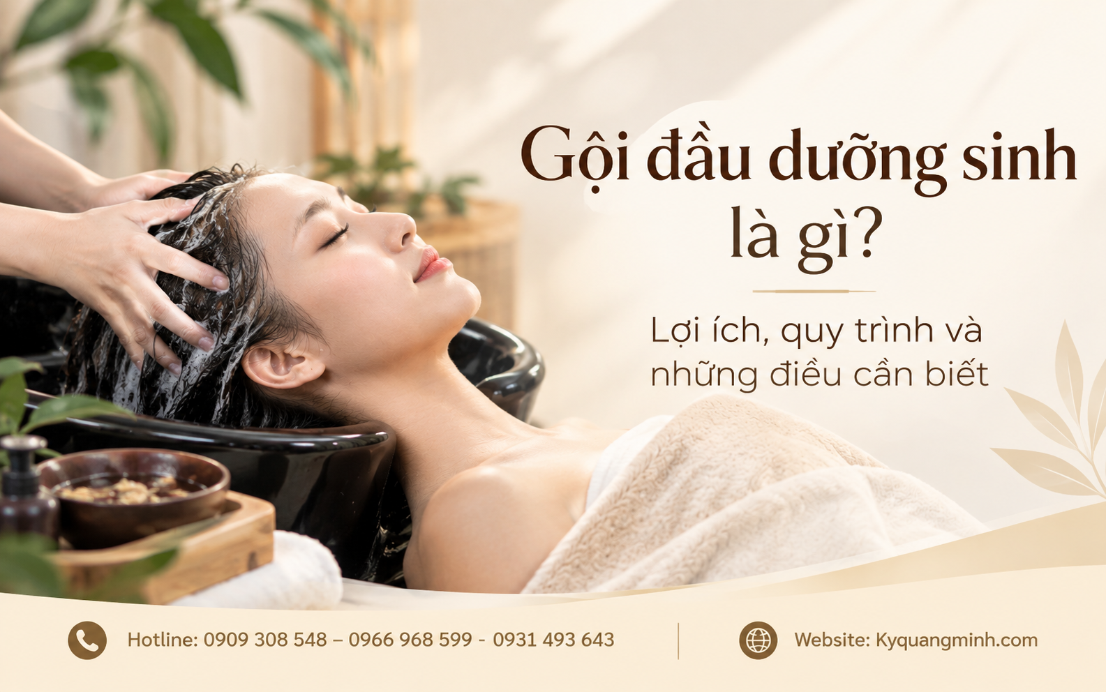 Gội đầu dưỡng sinh là liệu pháp chăm sóc sức khỏe kết hợp giữa việc làm sạch tóc, chăm sóc da đầu và massage thư giãn vùng đầu, cổ, vai gáy